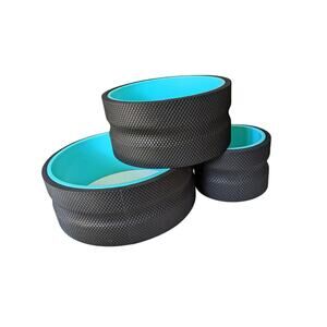 Yoga Rollers for Back Pain Relief & Exercise. Set Of 3, 12" 10"‎ 6" Spine Groove